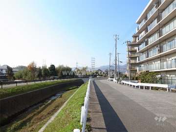 敷地の南側には天王寺川が流れています。