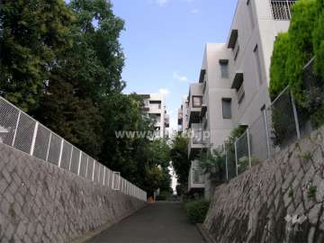E棟と公園との間の通路