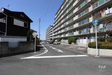 敷地南側の前面道路（東側から）