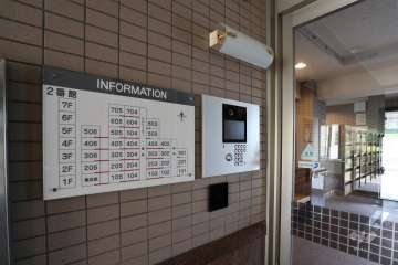 オートロックの操作盤、案内板