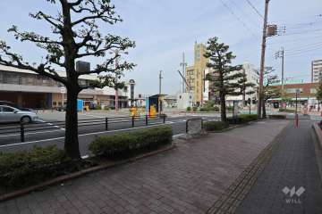 敷地北側の前面道路（西側から）