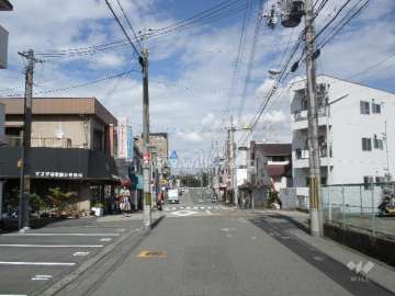 マンション北西側の道路
