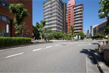 敷地東側の前面道路