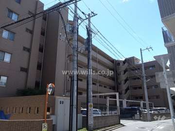敷地北側の前面道路。周辺は静かな住宅地です。