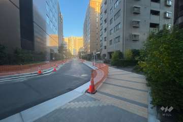 敷地北側の前面道路