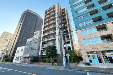 朝日シティパリオ高輪台A館の外観（北東側から）