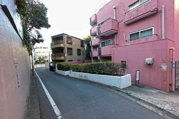 敷地南側の前面道路（東側から）