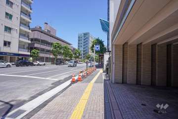 敷地西側の前面道路（南側から）
