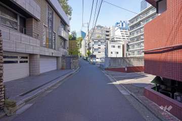 敷地西側の前面道路（南側から）