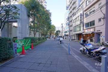 敷地南側の前面道路　