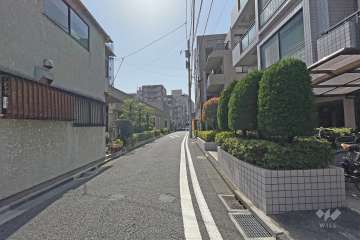 敷地南側の前面道路（東側から）