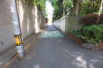 敷地北側の前面道路（東側から）