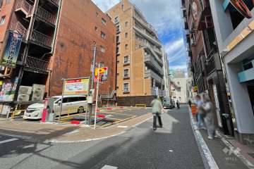 敷地南側の前面道路（西側から）