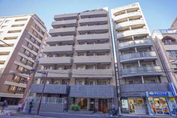 プレール麻布十番の外観（南東側から）