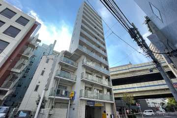 エクセレント麻布十番の外観（北東側から）