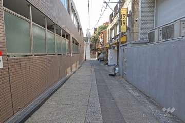 敷地北側前の前面道路（東側から）