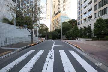 敷地北西側の前面道路