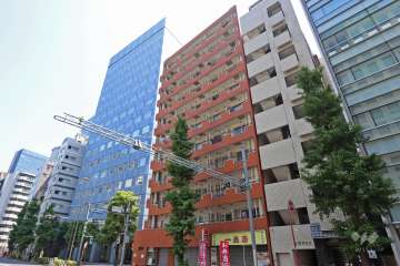 ハイツ芝大門の外観（南西側から）