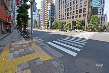 敷地西側の前面道路（北側から）