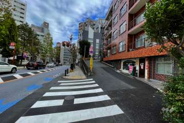 敷地北側の前面道路