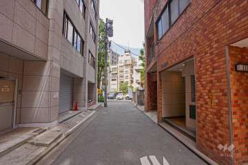 敷地西側前面道路（南側から）