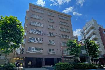 高輪台マンション（高輪2丁目）の外観（北側から）