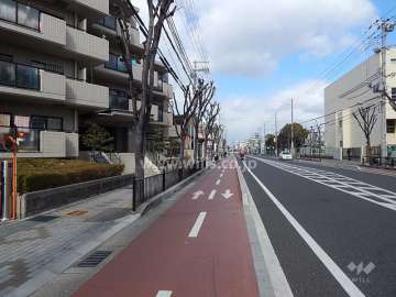 敷地東側の前面道路