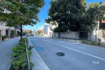 敷地南側の前面道路（東側から）