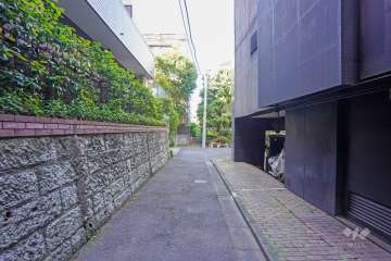 敷地東側の前面道路（南側から）