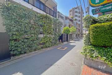 敷地の北側道路（東側から）