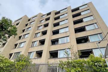 ミッドガーデン赤坂氷川の外観（南西側から）