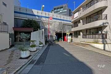 敷地北側の前面道路（東側から）