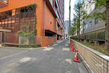 敷地の北側道路（東側から）