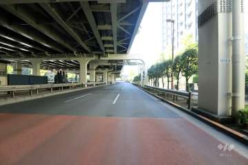 敷地東側の前面道路(北側から)