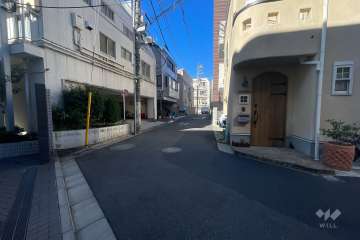 敷地南側の前面道路（東側から）