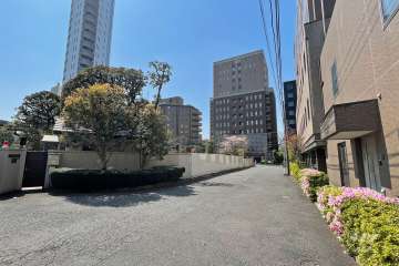 敷地西側の前面道路（東側から）