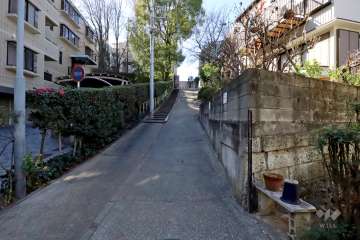 敷地北側の前面道路　