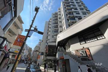 敷地の南側前面道路（東側から）