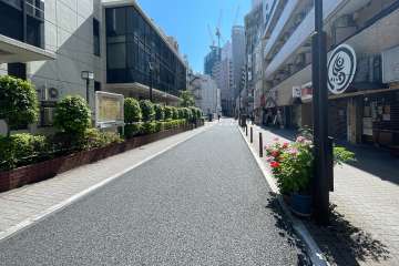 敷地北側の前面道路