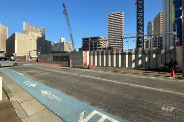 敷地南西側の前面道路　