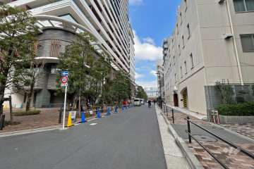 敷地北側の前面道路（西側から）