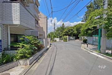 敷地東側の前面道路（南側から）