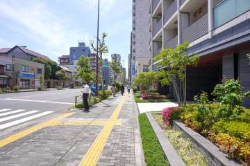 敷地南東側の前面道路