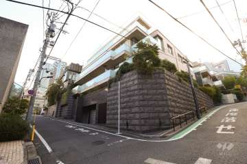 敷地の北東側前面道路（北西側から）
