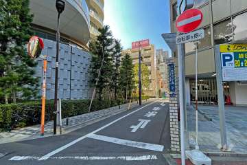 敷地北側の前面道路（東側から）