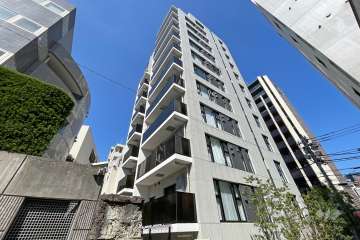 ピアース麻布十番の外観（南西側から）