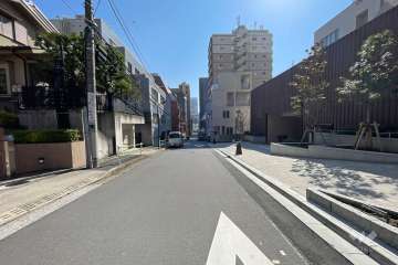 敷地北側の前面道路（西側から）