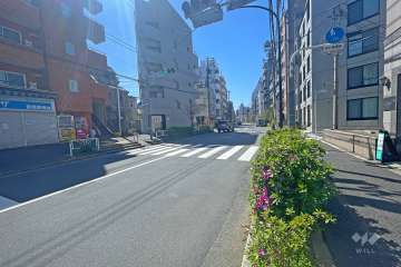 敷地南側の前面道路