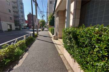 敷地南側の前面道路（東側から）