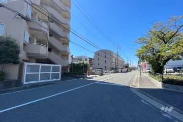 敷地北側の前面道路（東側から）